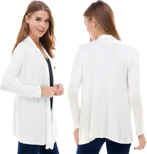 Azules Long Sleeve Open Front Cardigan for Women - Lightweight Cardigan Sweaters