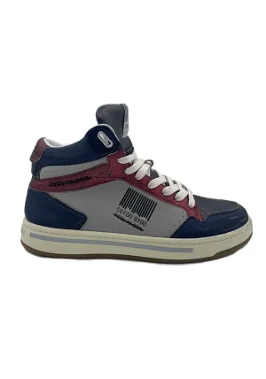 Baskets P1bw Hautes Grises Bleues & Bordeaux