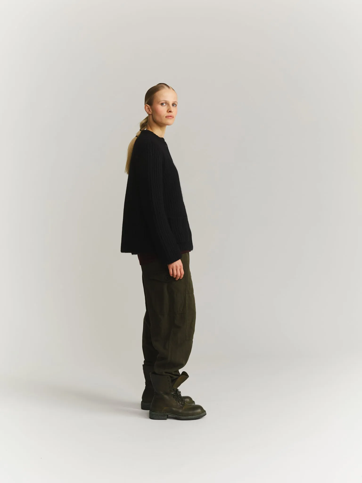 CARDIGAN - LAMO - BLACK