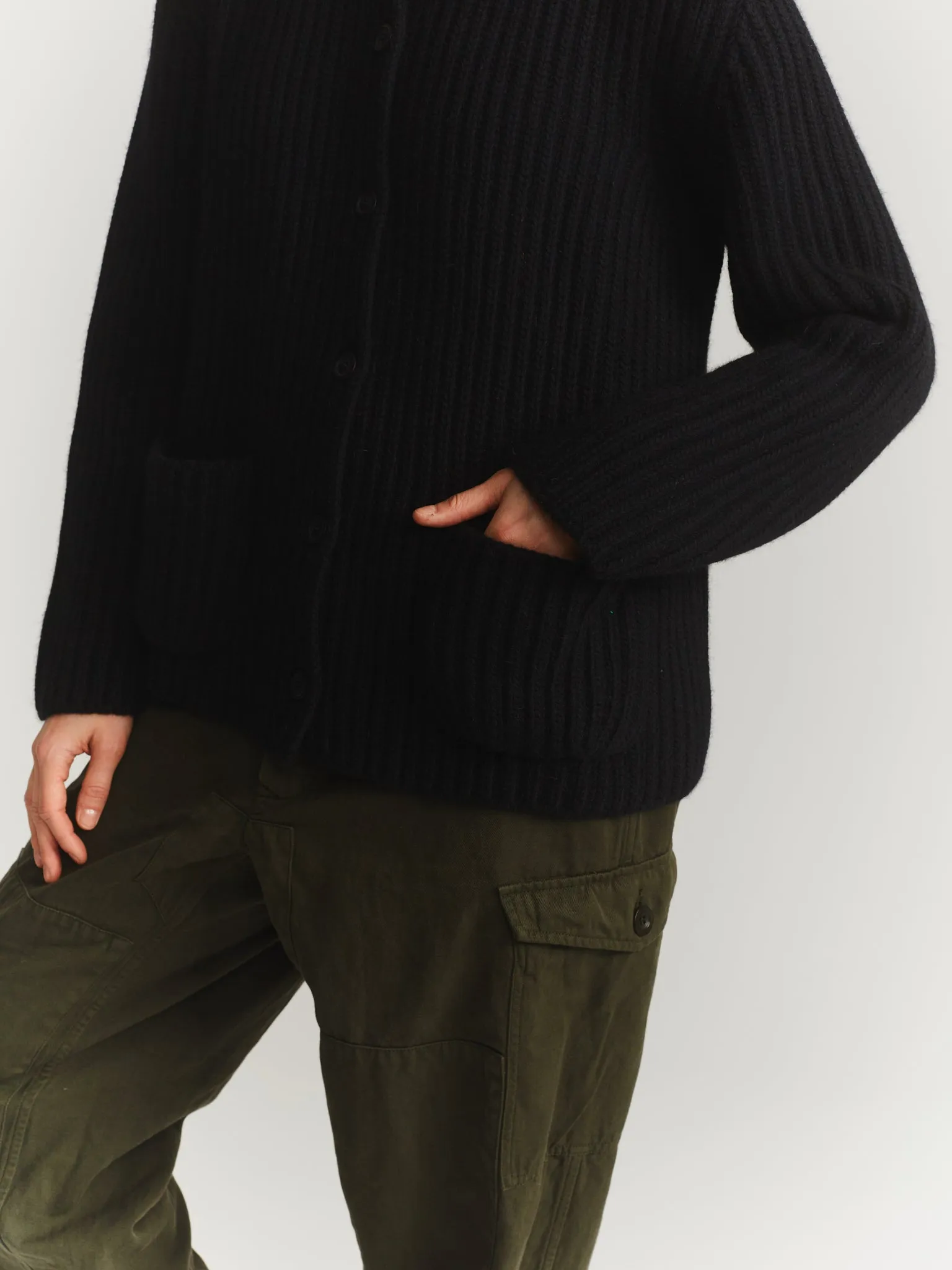 CARDIGAN - LAMO - BLACK