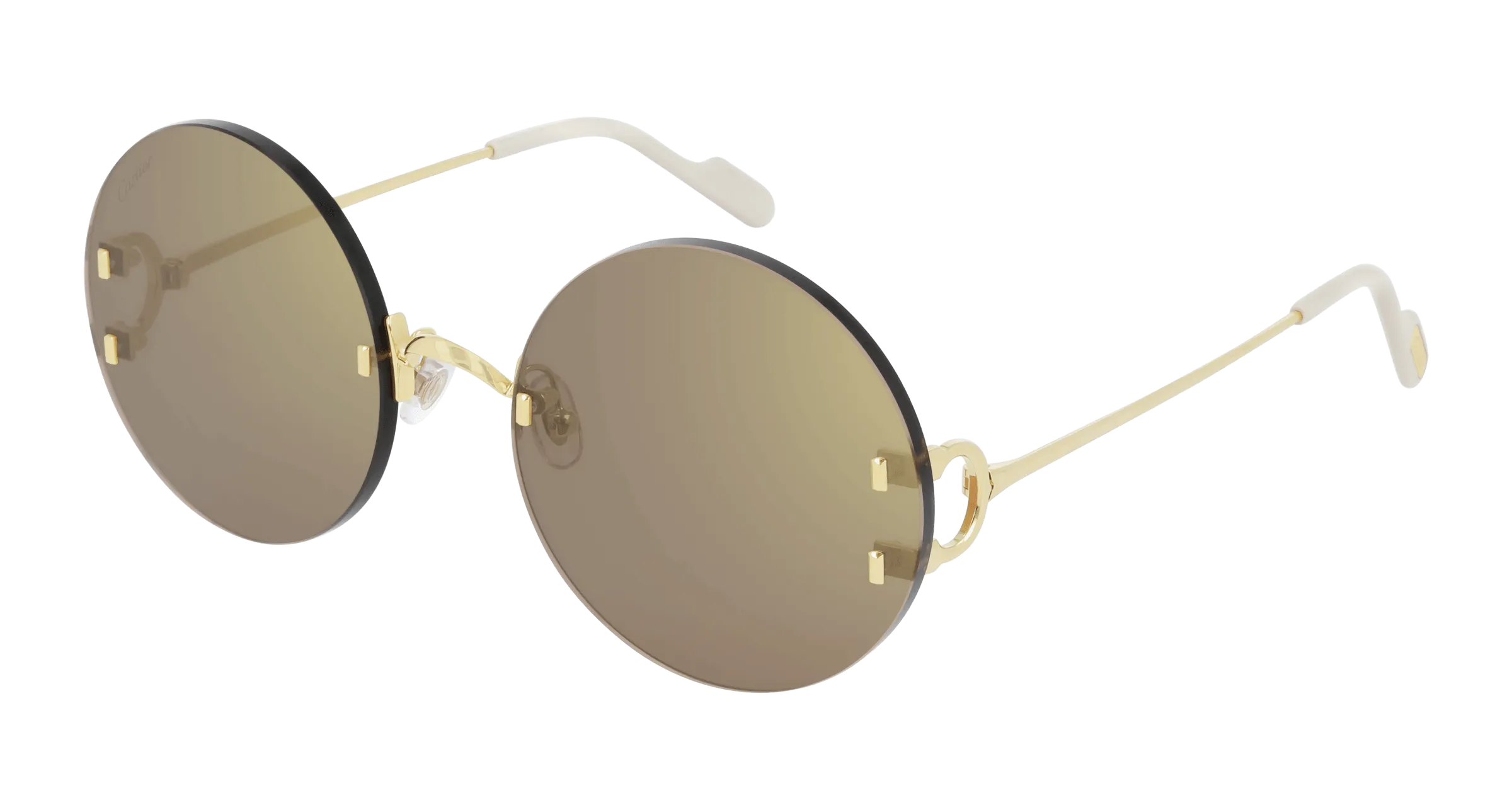 Cartier Oversized Round Rimless Sunglasses CT0152S