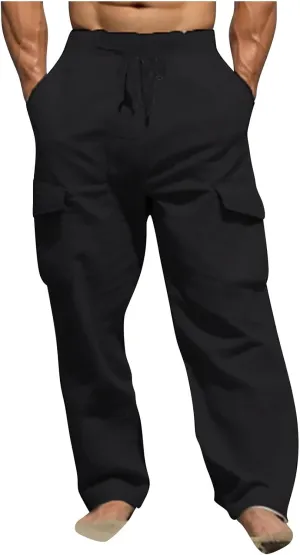 Ctreela Retro Bootcut Sweatpant Mens Casual Sweatpants with Drawstring Open Bottom Stacked Loose Track Pants Solid Color