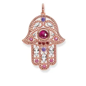 Dije de Mano de Fátima de Baño de oro rosa