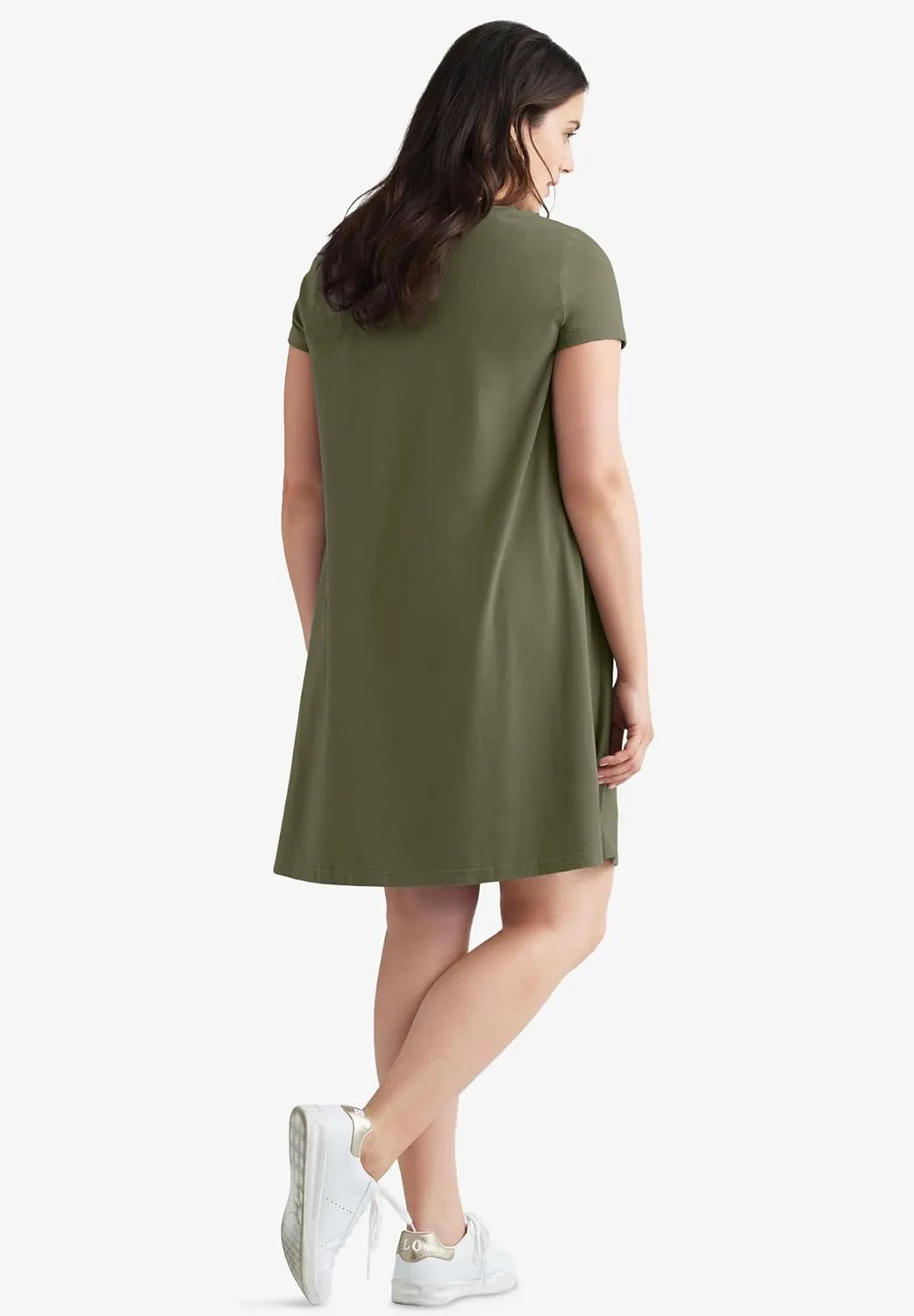 ellos Plus Size A-Line Knit Tee Dress