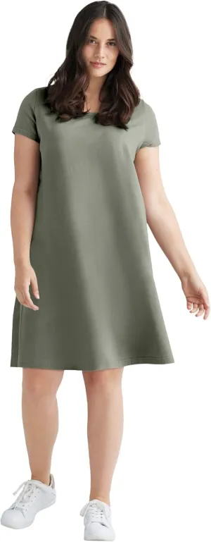 ellos Plus Size A-Line Knit Tee Dress