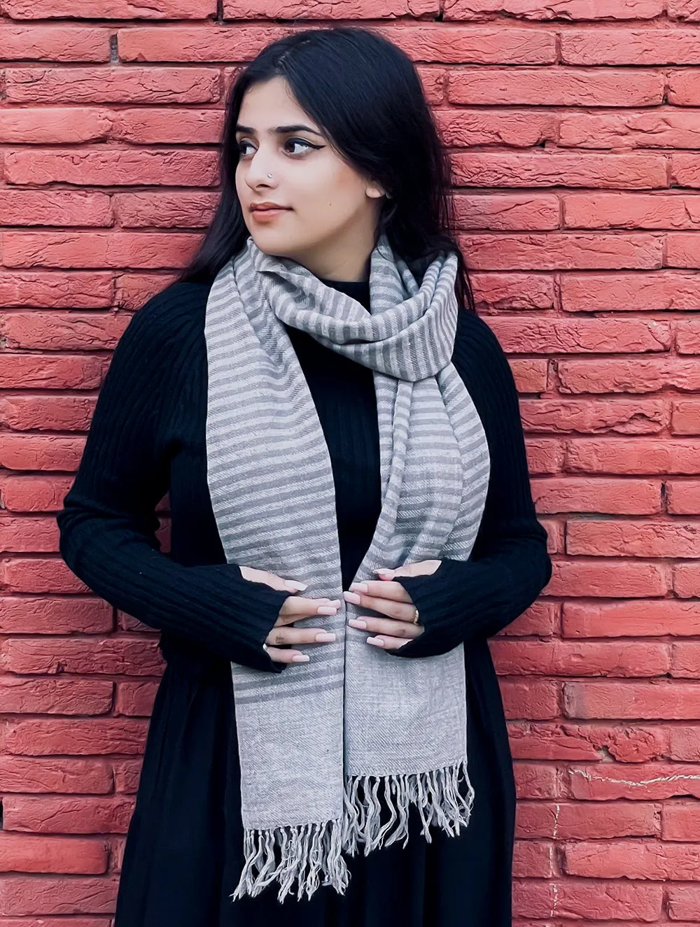 Fine, Soft Angora Wool Muffler