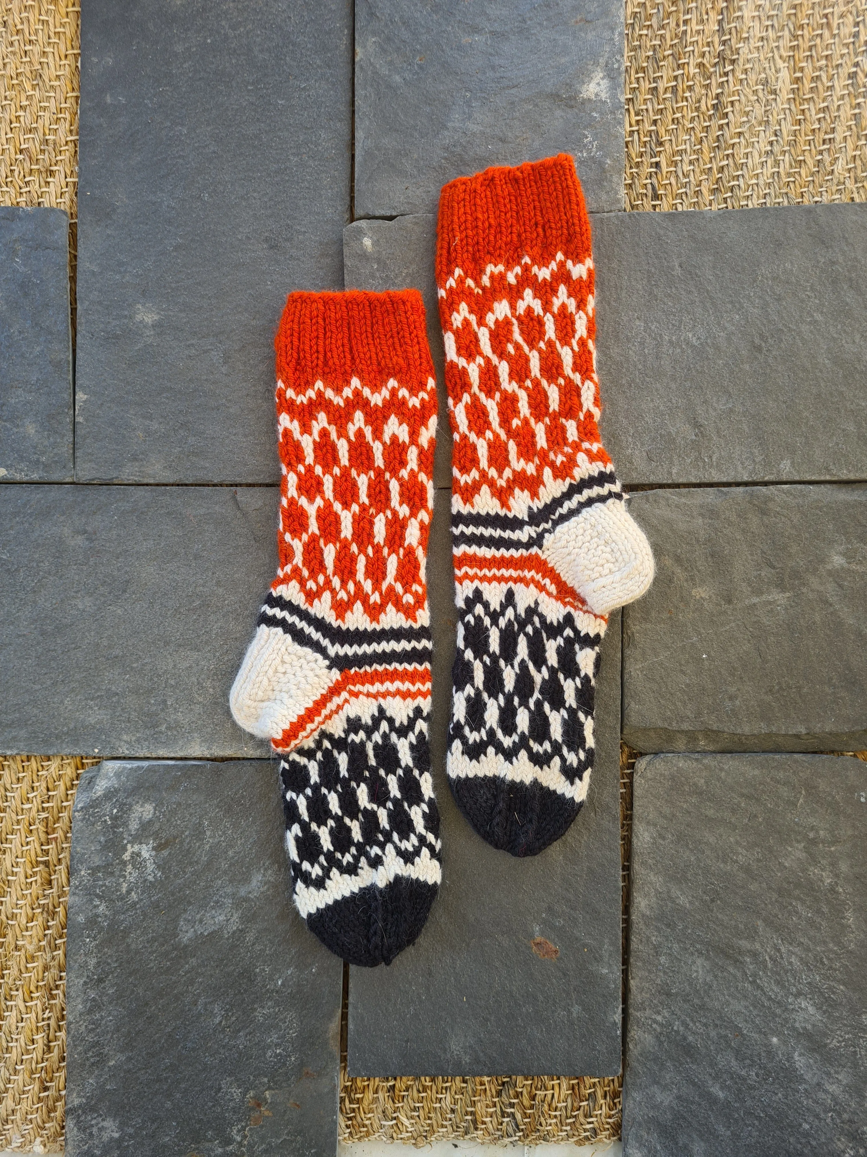 Honeycomb Angora Socks