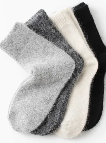 Ivory Wool Socks