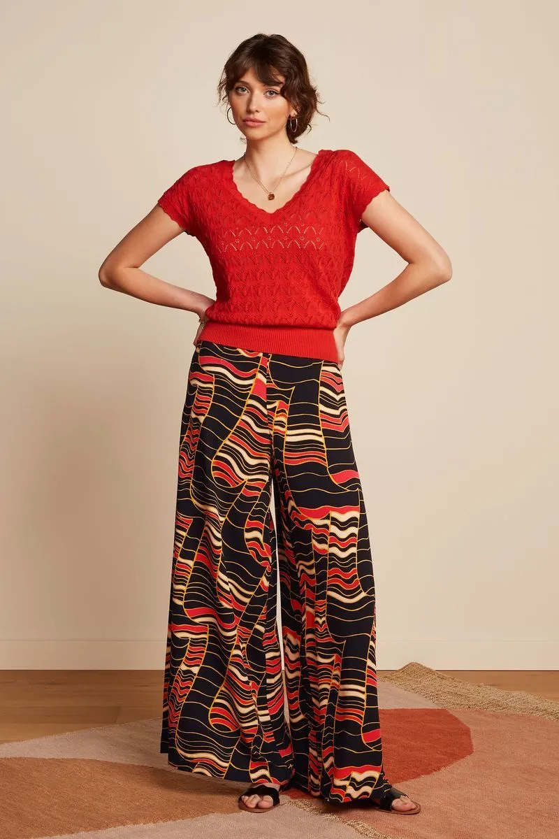 King Louie palazzo pants wildly black