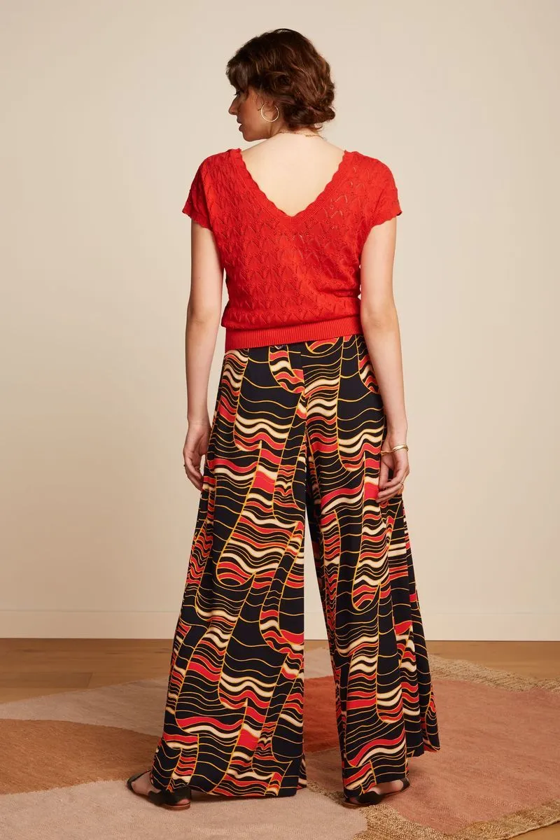 King Louie palazzo pants wildly black