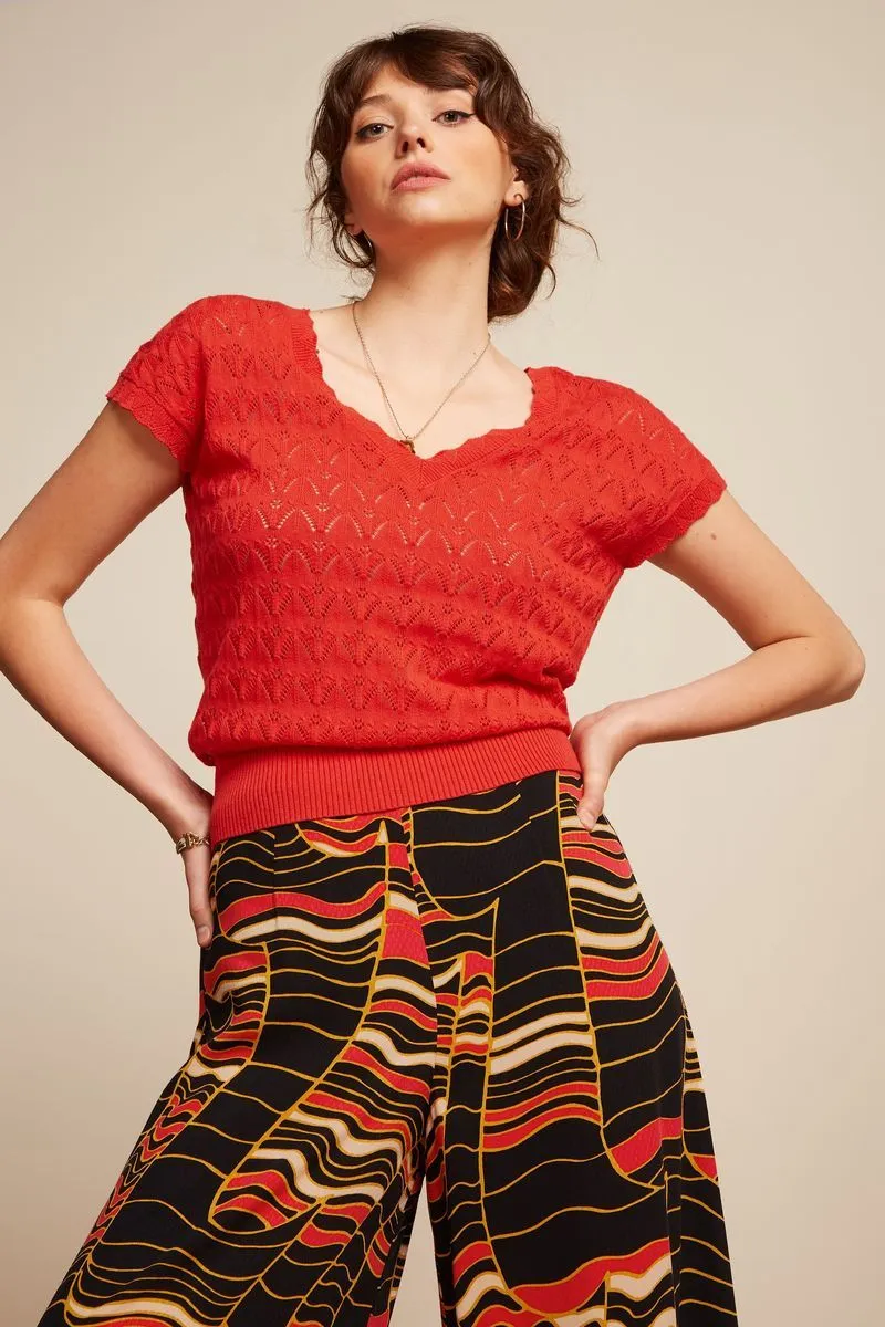 King Louie palazzo pants wildly black