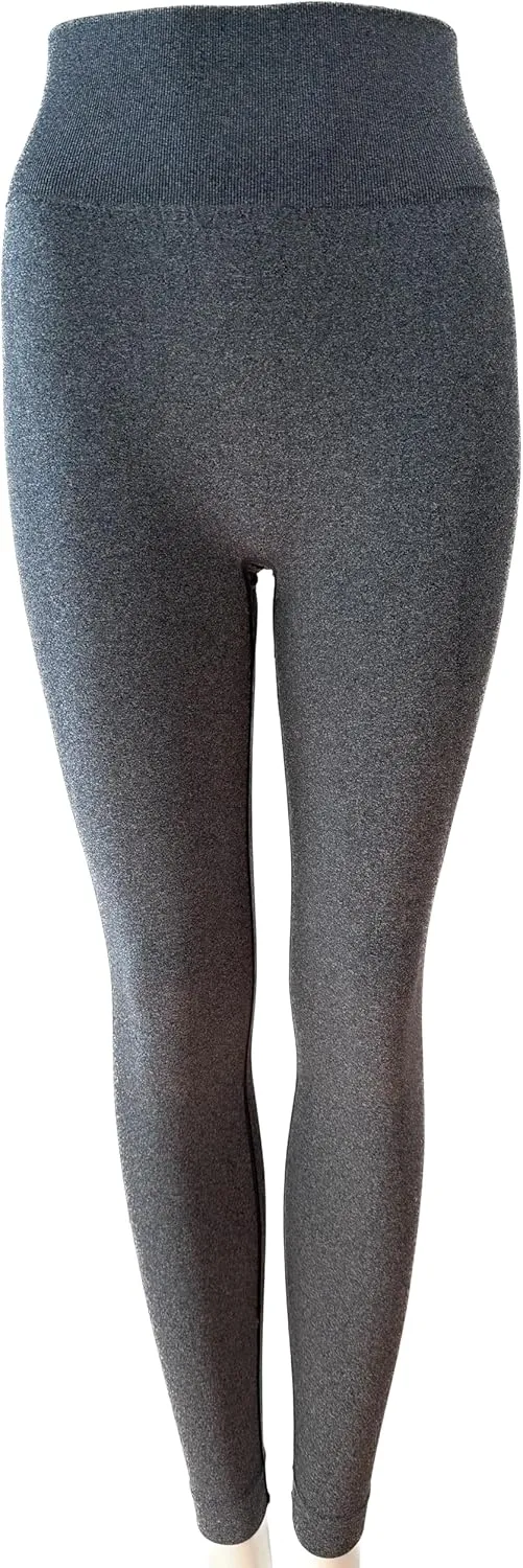 Leggings for Women - Buttery Soft High Waited Yoga Pants, Tummy Control, Workout & Gym - Seamless Black Leggings