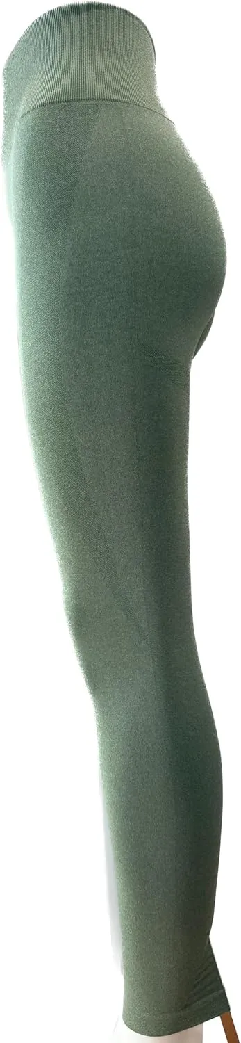 Leggings for Women - Buttery Soft High Waited Yoga Pants, Tummy Control, Workout & Gym - Seamless Black Leggings