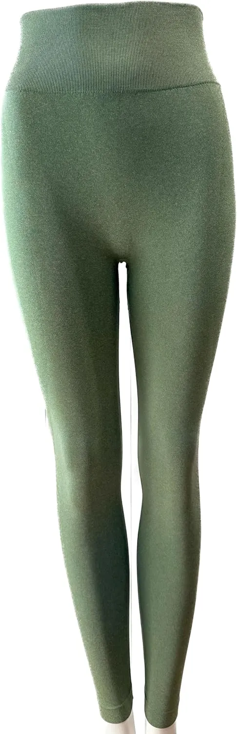 Leggings for Women - Buttery Soft High Waited Yoga Pants, Tummy Control, Workout & Gym - Seamless Black Leggings