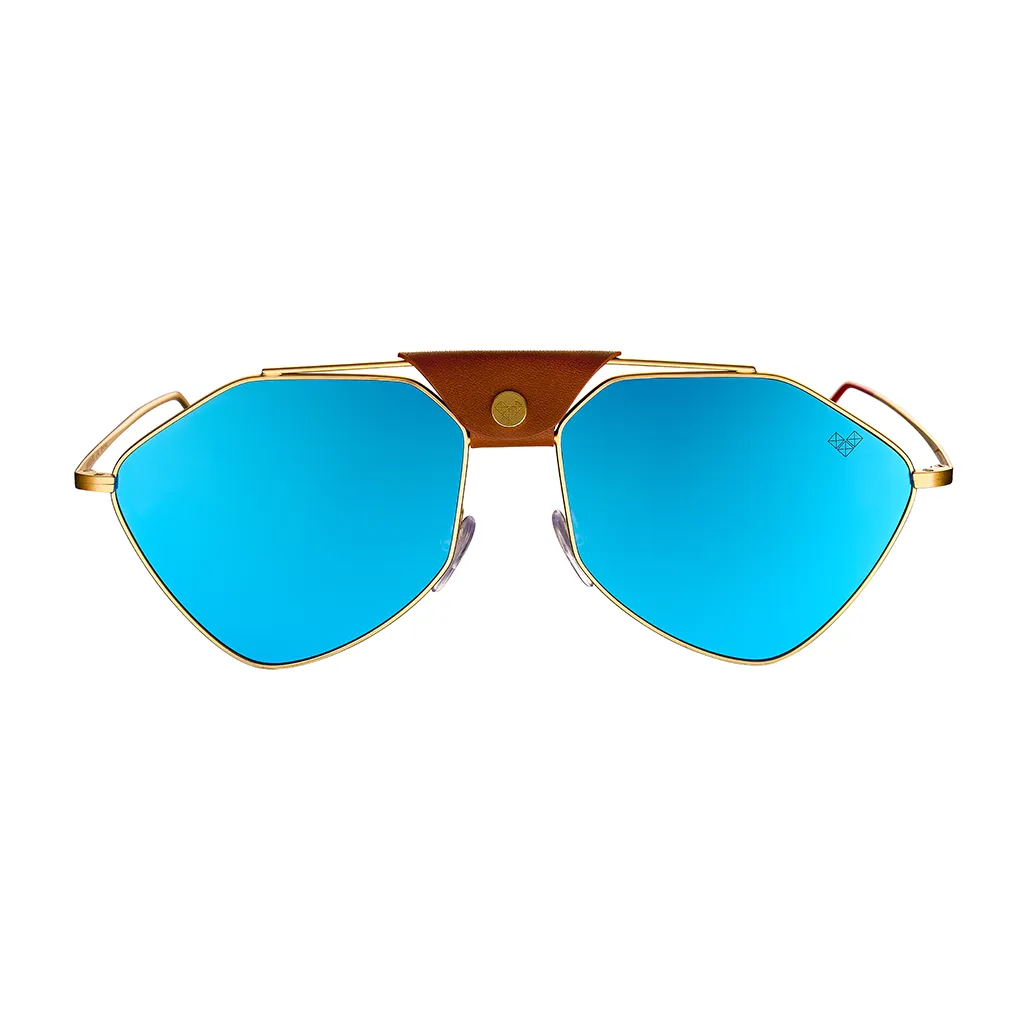 LETEC ARMAZON DORADO LENTES AZULES