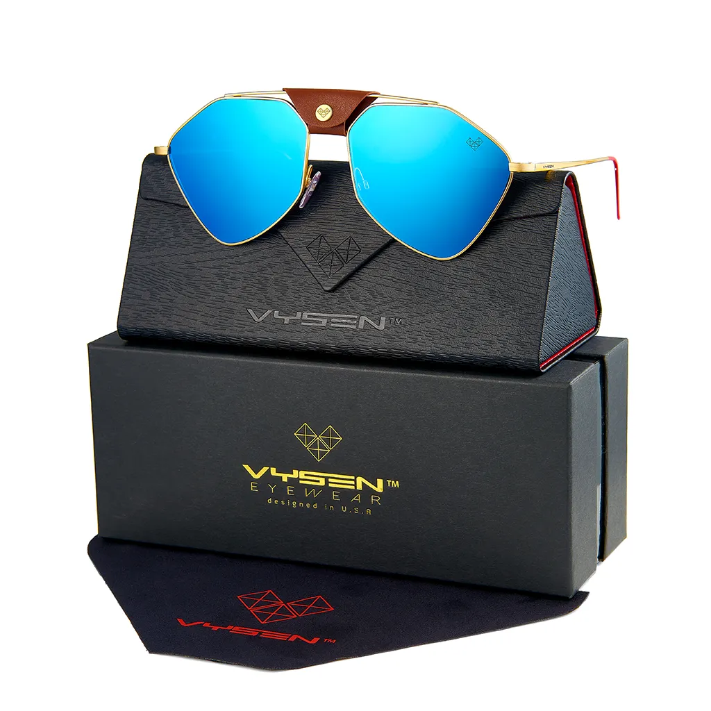 LETEC ARMAZON DORADO LENTES AZULES