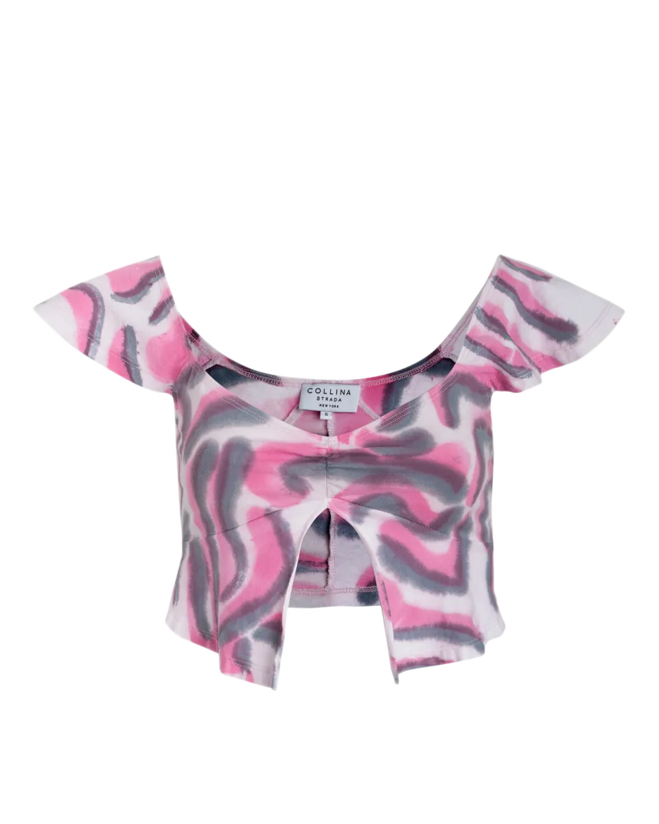 Mariposa Gina Tee Pink Zebra M