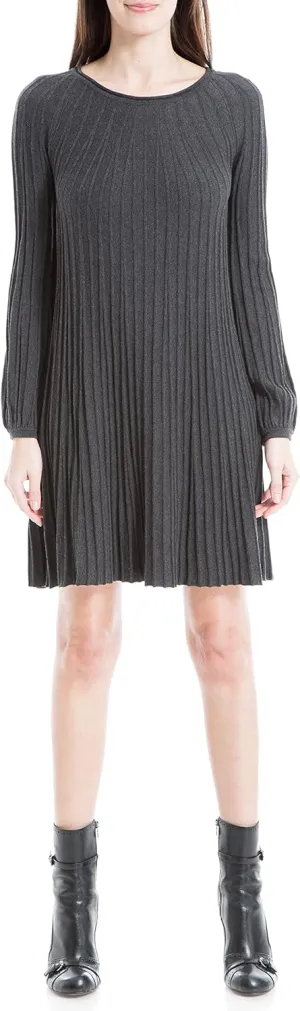 Max Studio Women's Long Sleeve A-line Sweater Dress