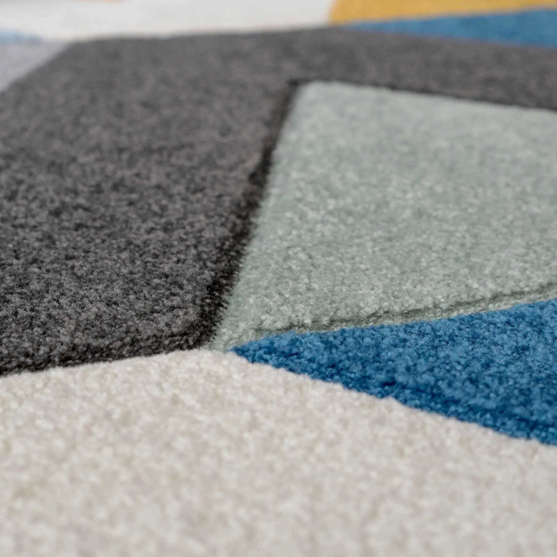 Multicolour Woven Geometric Area Rug - Angora