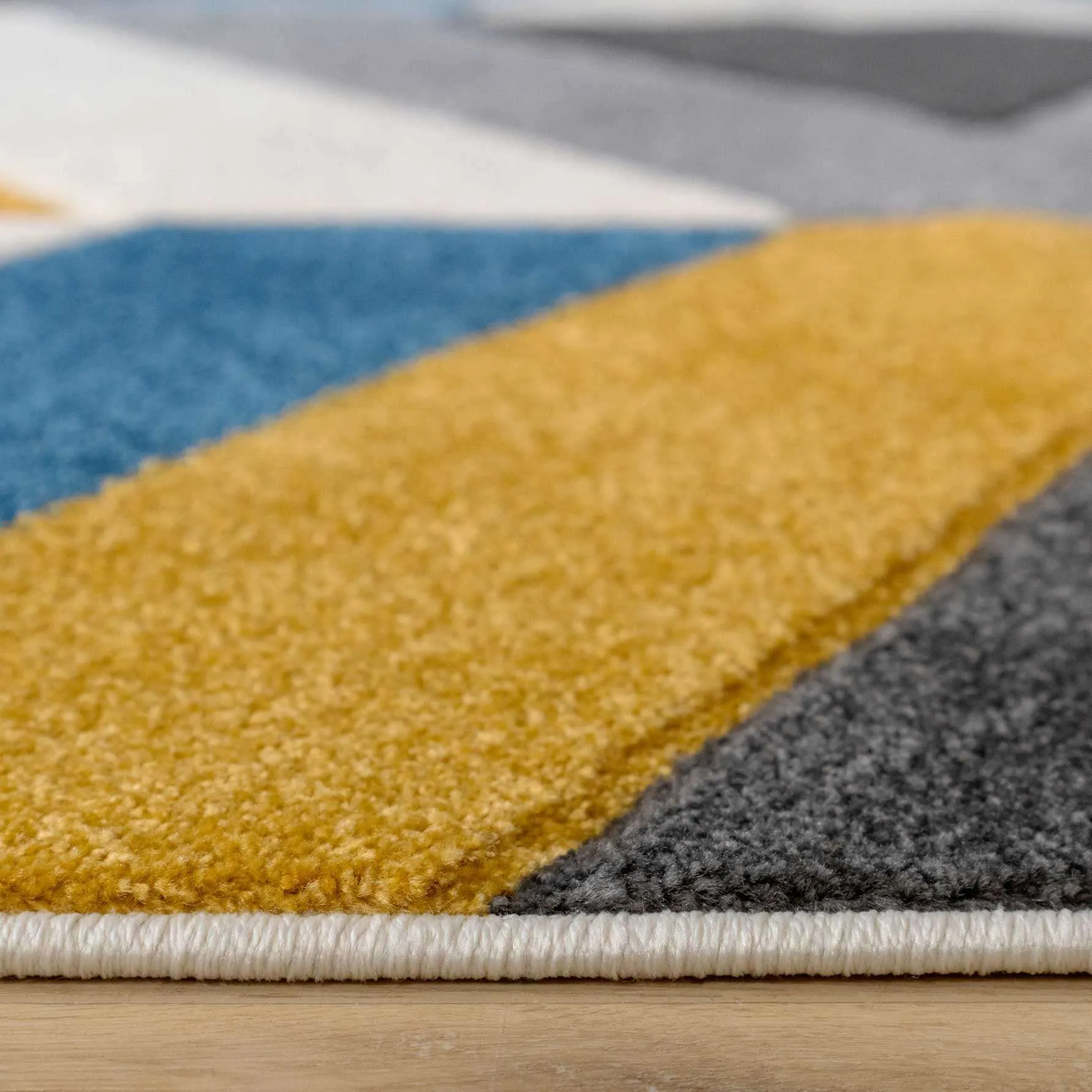 Multicolour Woven Geometric Area Rug - Angora