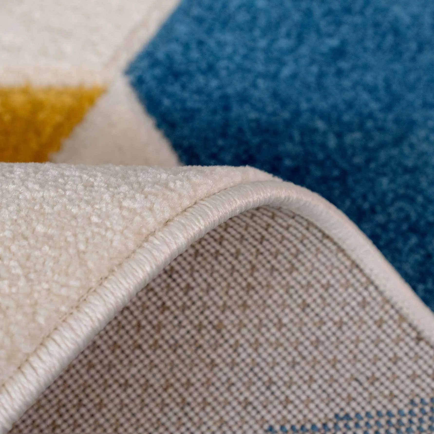 Multicolour Woven Geometric Runner Rug
