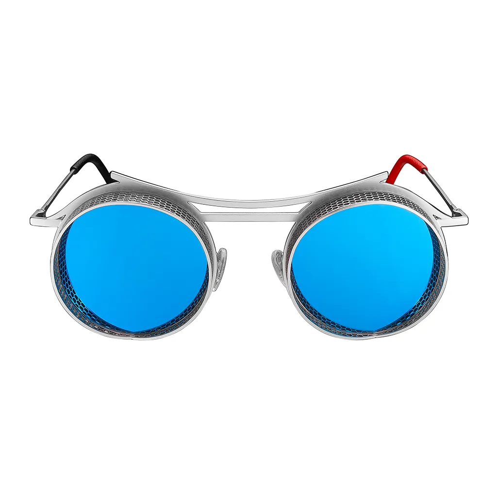 ONIX ARMAZON PLATEADO ANTIGUO LENTES AZULES