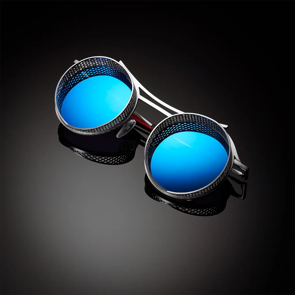ONIX ARMAZON PLATEADO ANTIGUO LENTES AZULES
