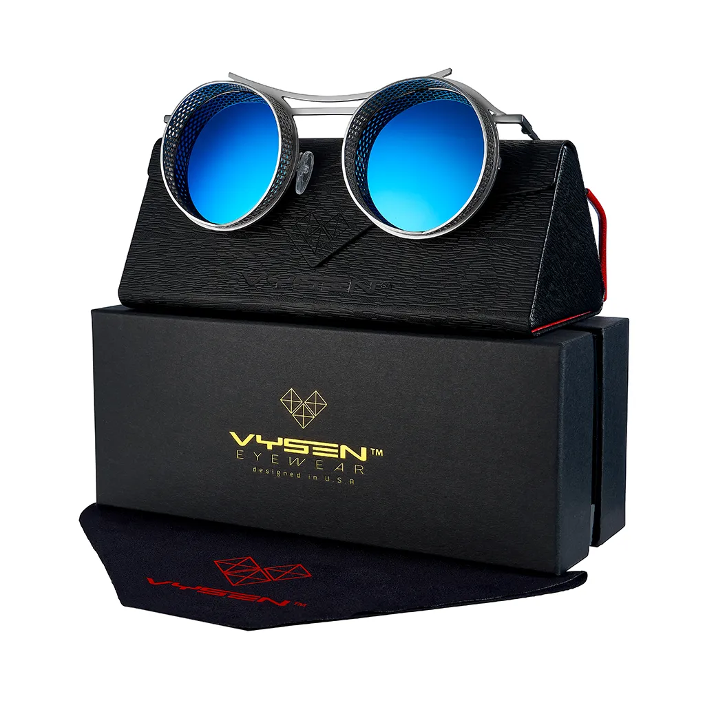 ONIX ARMAZON PLATEADO ANTIGUO LENTES AZULES