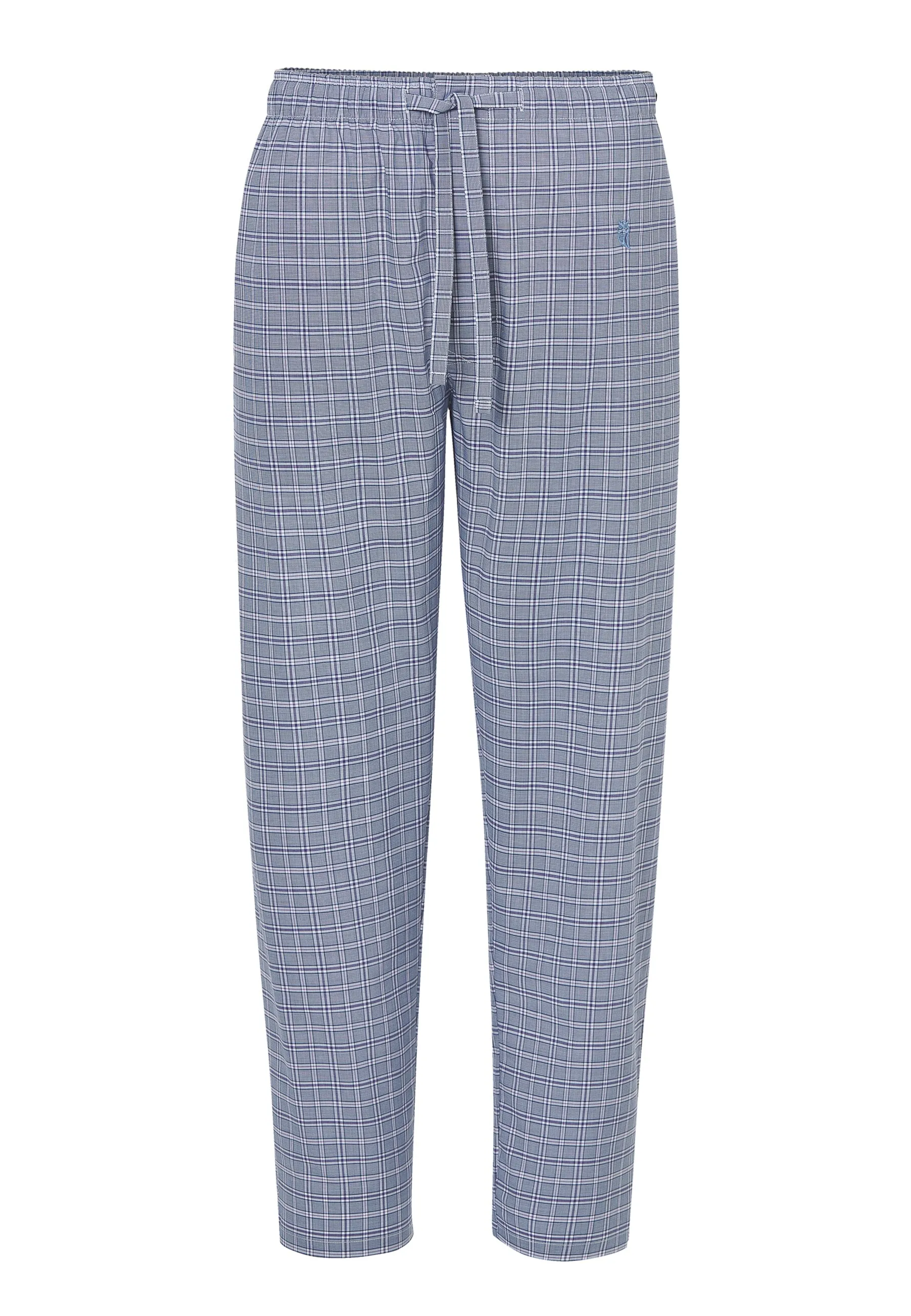 Pantalón Pijama Hombre Largo Algodón Popelín Cuadros - Azul 8976_36