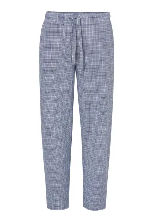 Pantalón Pijama Hombre Largo Algodón Popelín Cuadros - Azul 8976_36