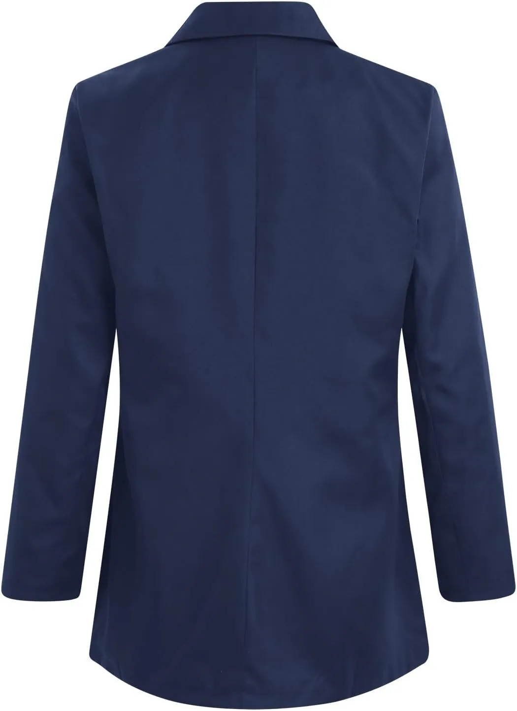 PeQAQ Womens Casual Blazer Jacket with Pockets Long Sleeve Open Front Long Work Suit Jackets Office Blazer Lapel Button Coats