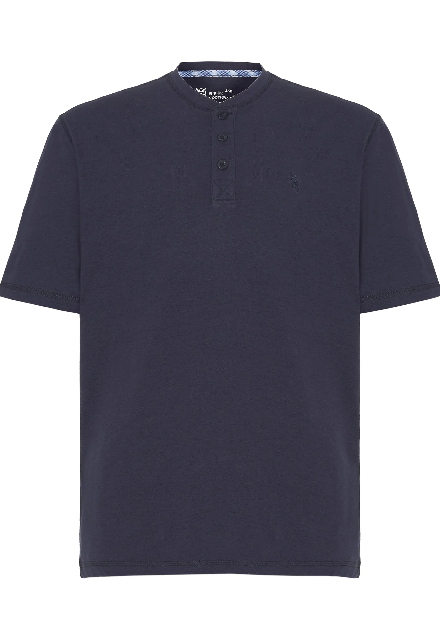 Pijama Hombre Verano Corto Tapeta Algodón Punto Liso Tela Cuadros - Azul 3604_39