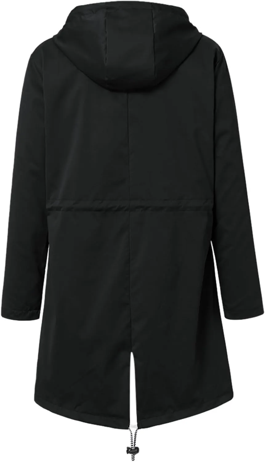 Rain Coats Women 2024 Trendy Windbreaker Jackets Waterproof Outerwear Overcoat Lightweight Outdoor Hooded Trench Coat