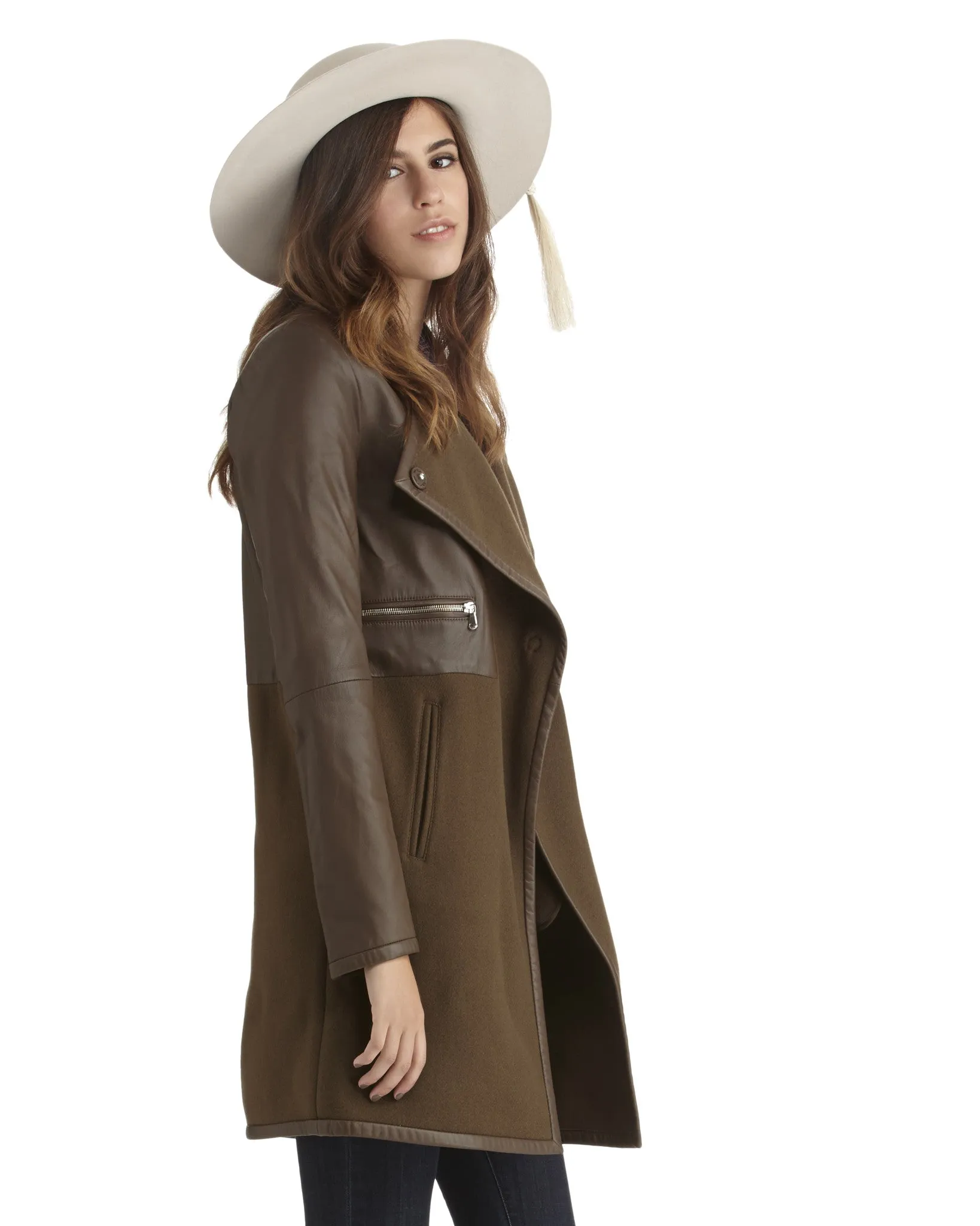 Ryan Roche | Angora Wide Brim Hat | White