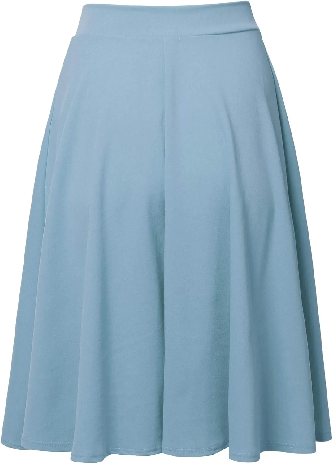SSOULM Women's High Waist Flare A-Line Midi Skirt with Plus Size
