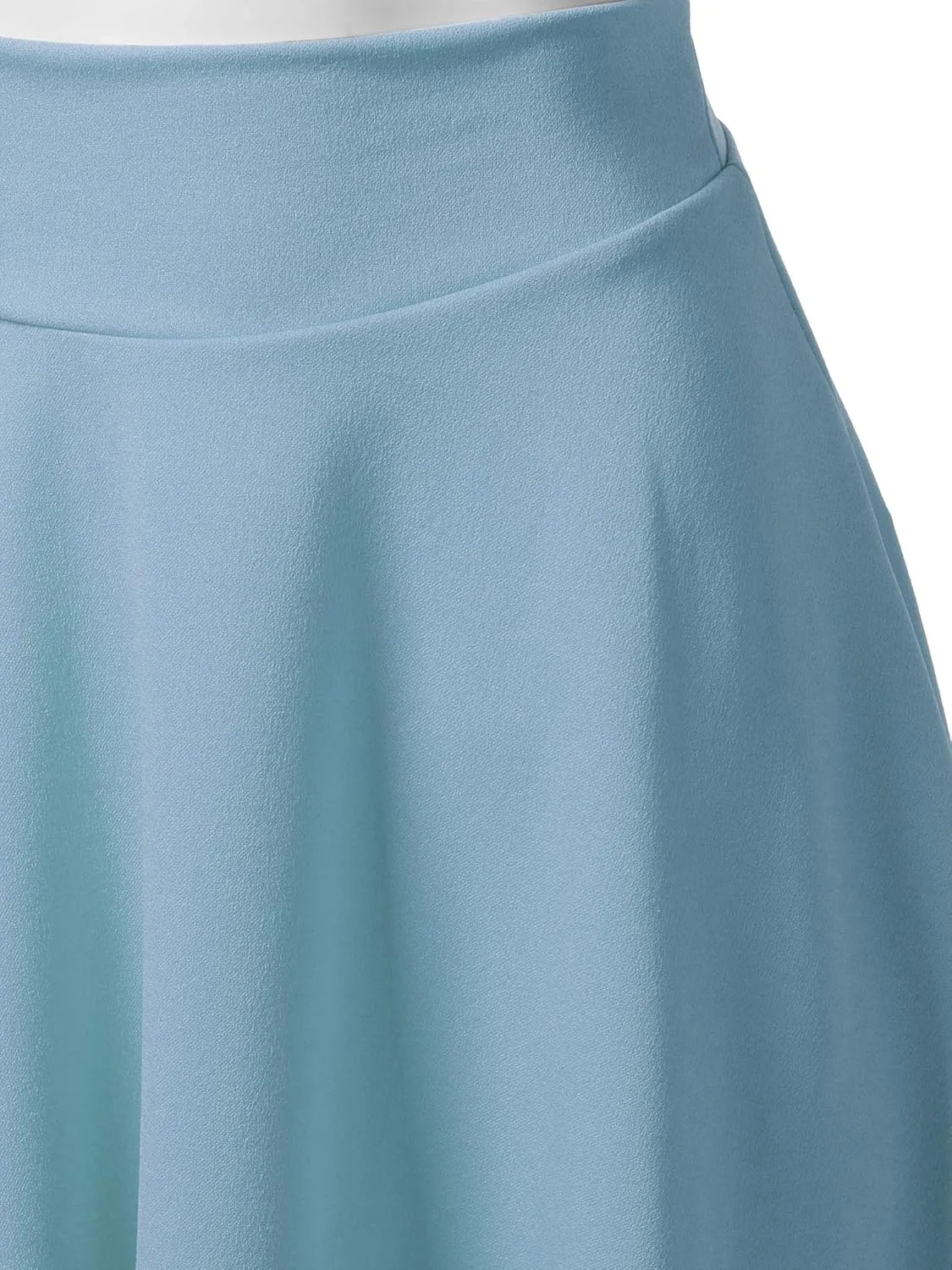 SSOULM Women's High Waist Flare A-Line Midi Skirt with Plus Size