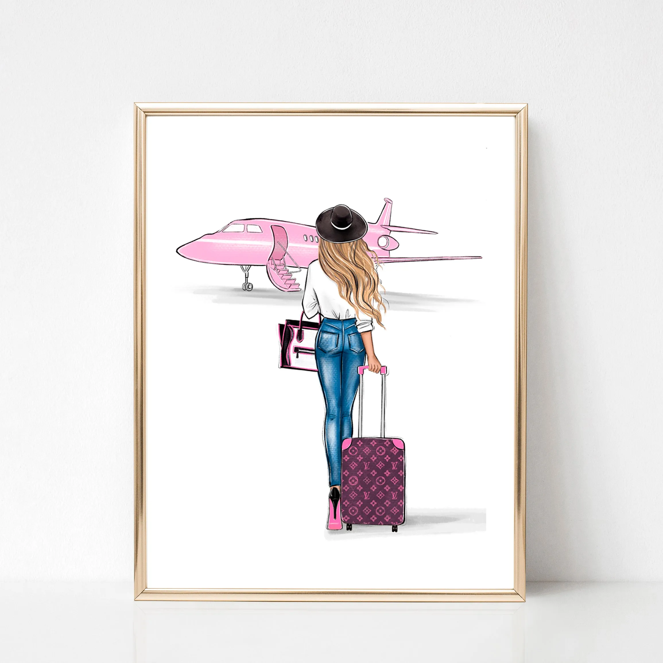 Travel inspired Set of 3 fashion wall art prints