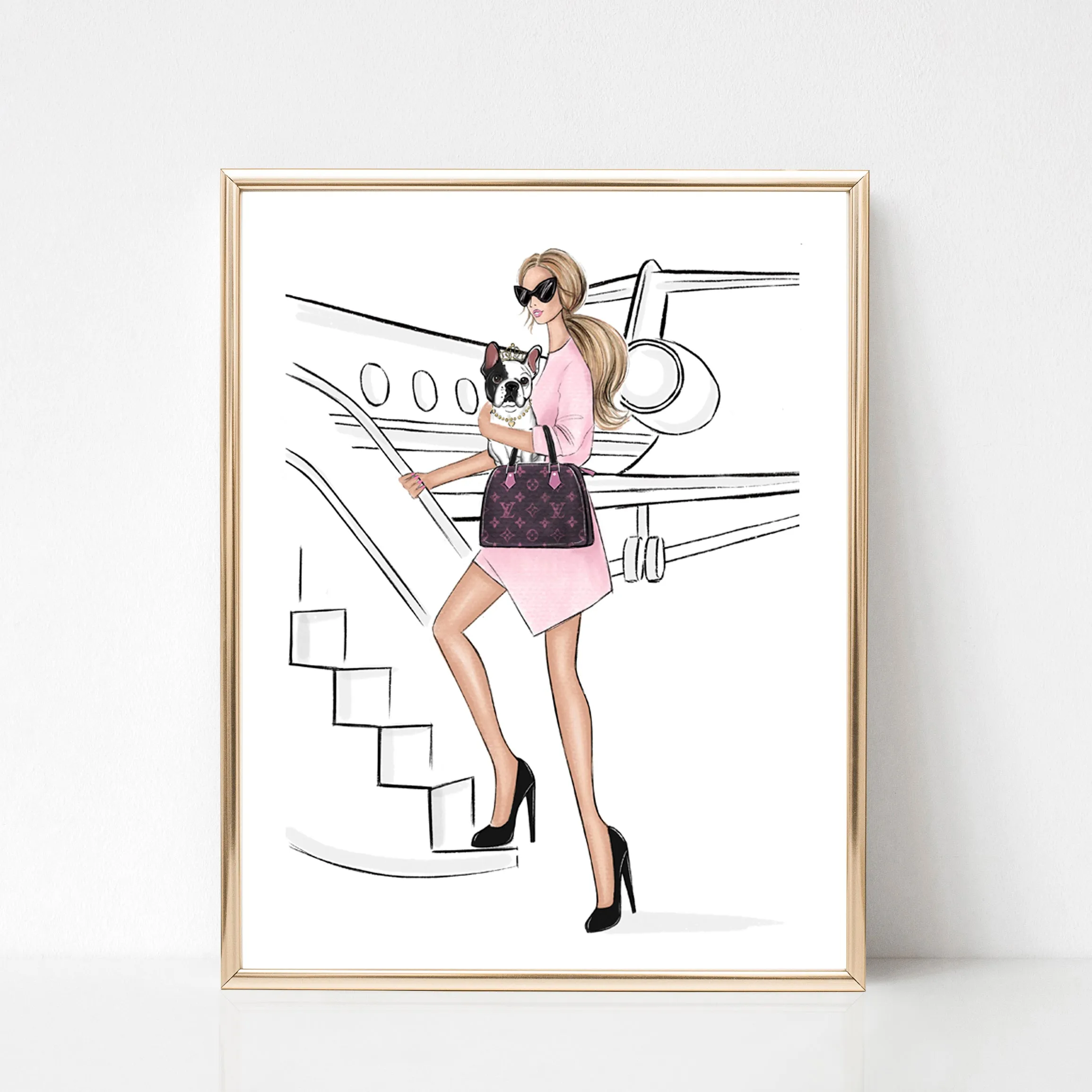 Travel inspired Set of 3 fashion wall art prints