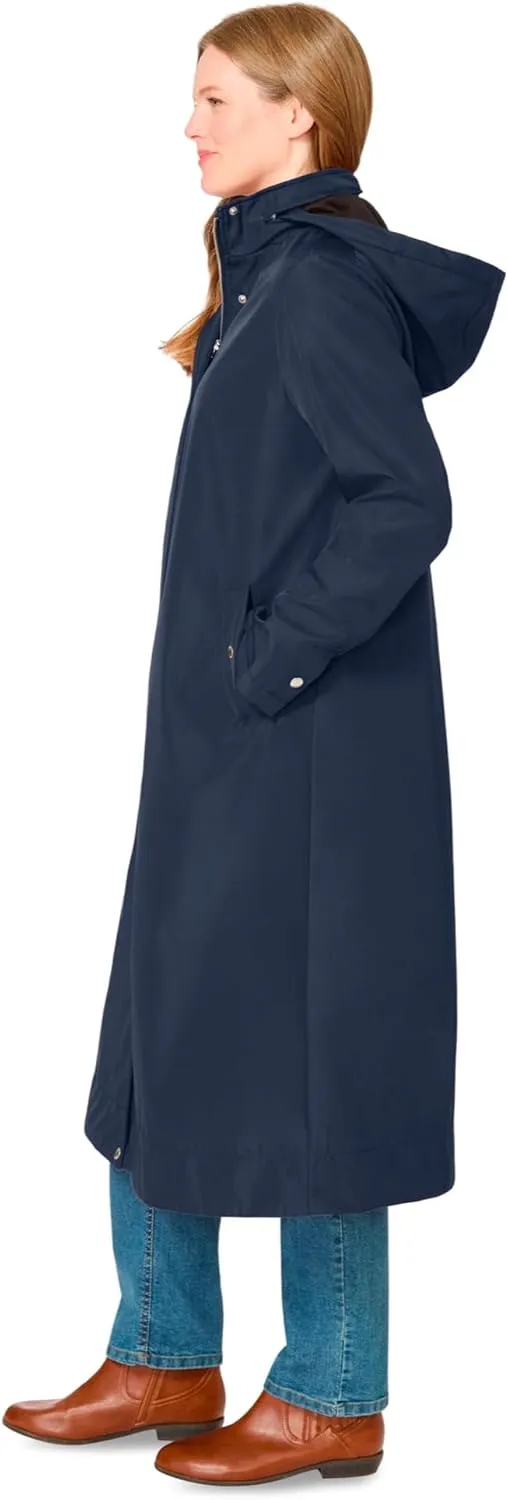 Woman Within Plus Size Long A-Line Raincoat