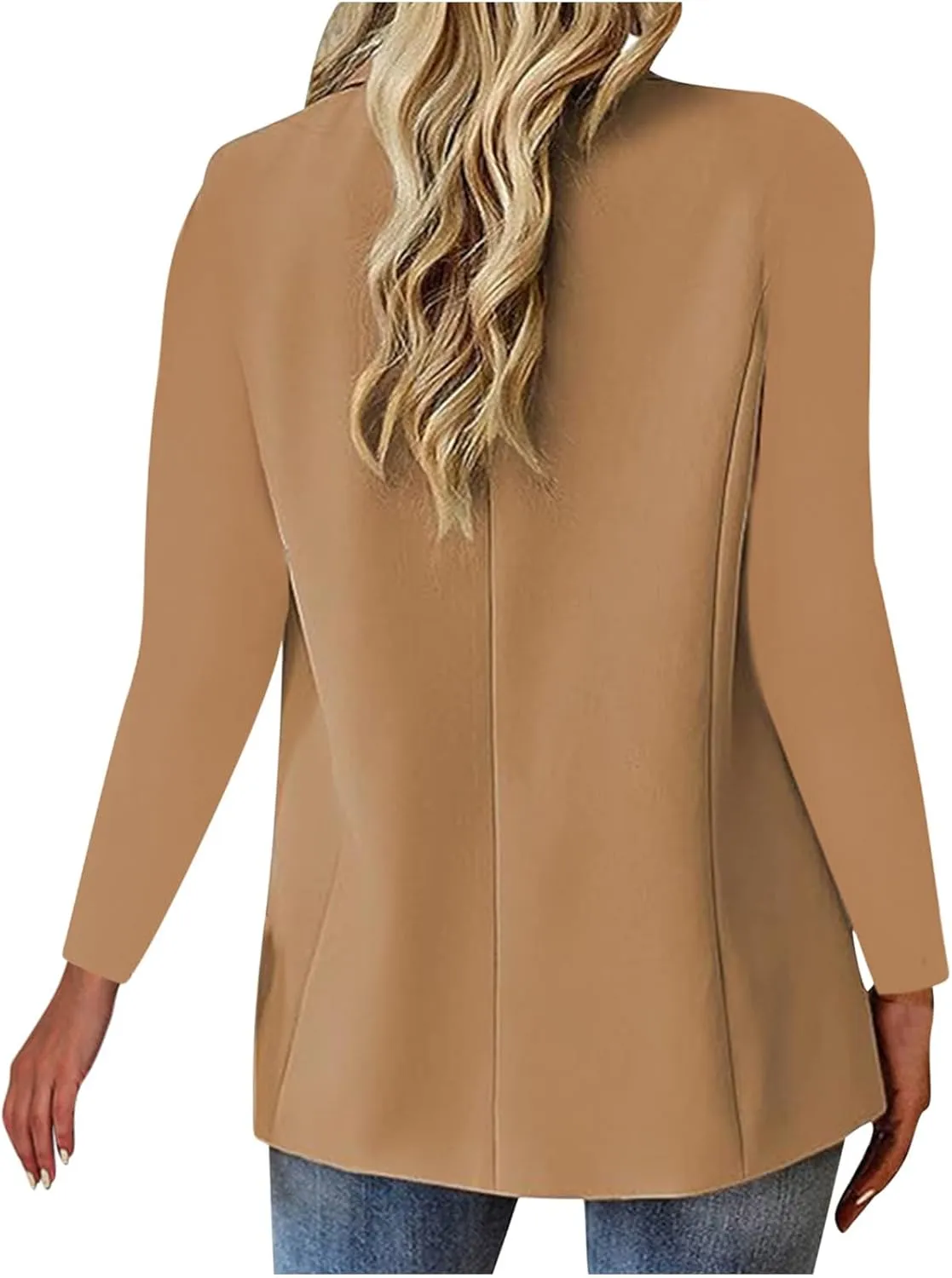 Women Business Casual Blazer with Lined,Professional Work Suit Jacket with Pockets??Long Sleeve Button Open Front