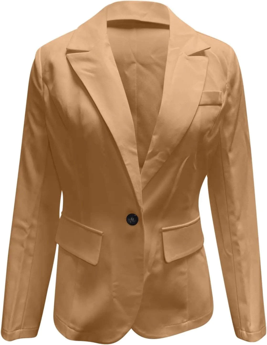 Women Business Casual Blazer with Lined,Professional Work Suit Jacket with Pockets??Long Sleeve Button Open Front