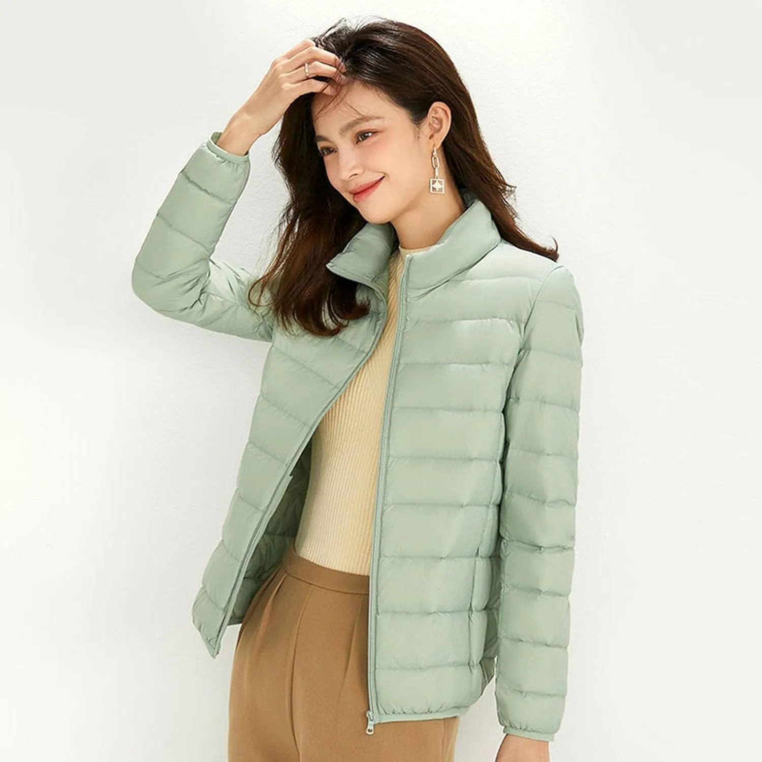 Women Warm Lightweight Hooded Windproof Winter Coat With Recycled Insulation Winter Slim Short Long for Women